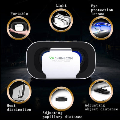 VR-Headset, kompatibel mit iPhone und Android-Handys, Virtual Reality Headsets, Google Cardboard – M