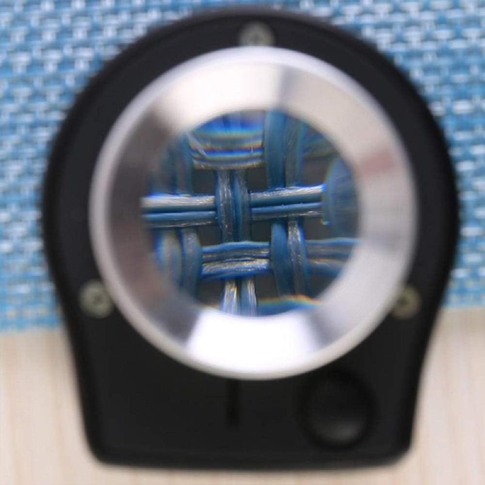 Bysameyee 30X Beleuchtete Lupe Juwelier Lupe, 6 Lichter Desktop Metall Tragbare Faltwaage Augenschla