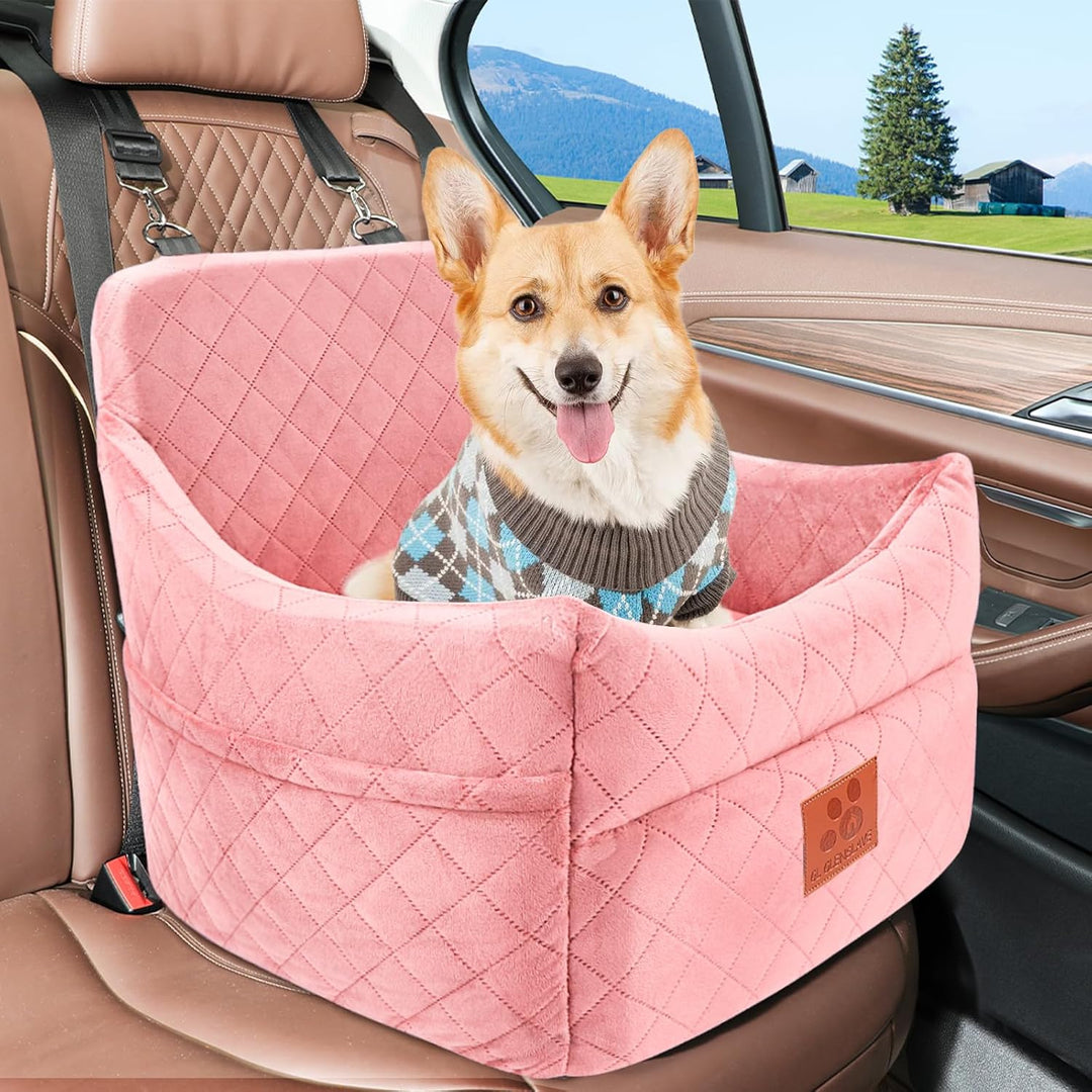GL GLENSLAVE Hunde-Autositz für kleine/mittlere Hunde, Hundeautositz mit Dicker Polsterung unter 35
