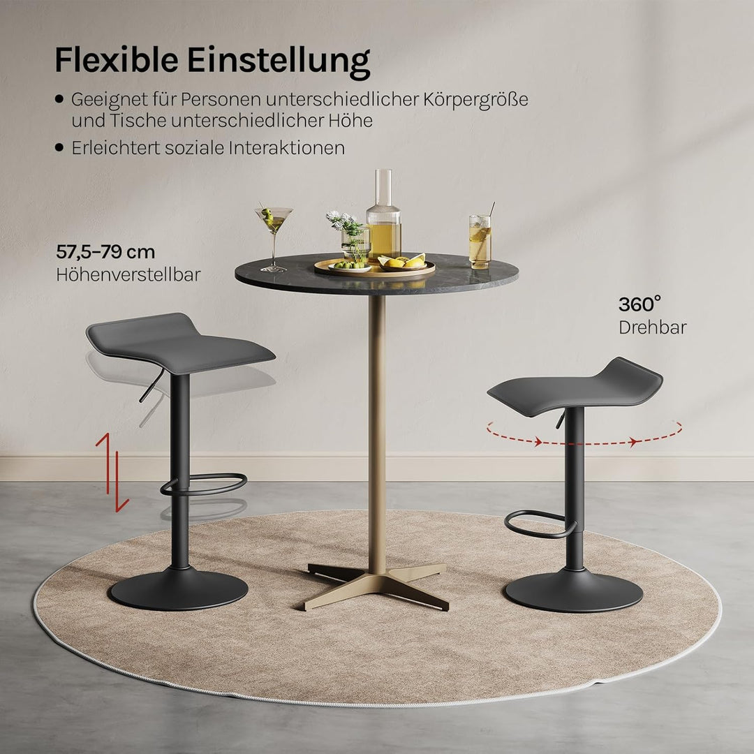 WOLTU Barhocker BH159gr-1 1er Set Barstuhl Tresenhocker Bistrohocker Designer Hocker, höhenverstellb
