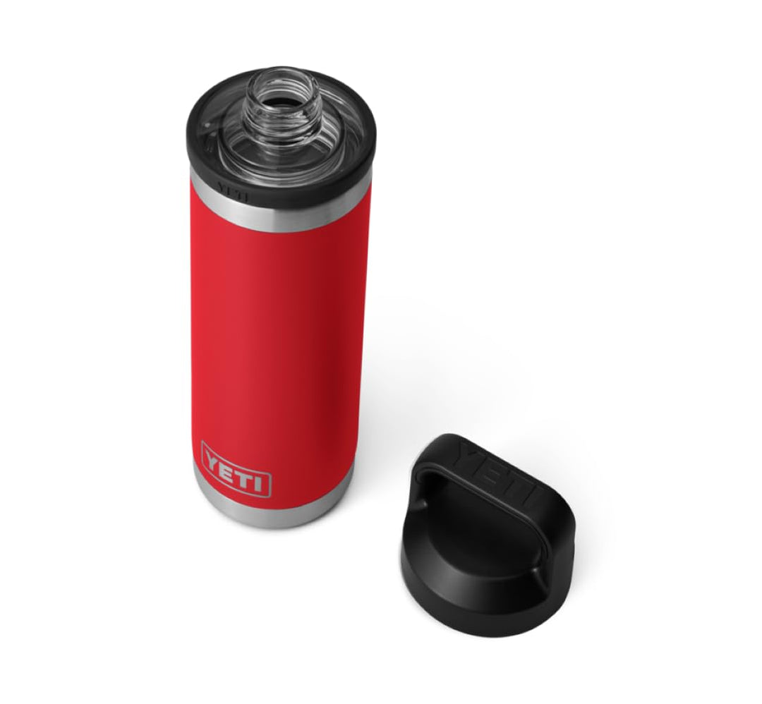 YETI Rambler Trinkflasche 18 oz (532 ml) Rescue Red – Edelstahl Trinkflasche, Wasserflasche Sport mi