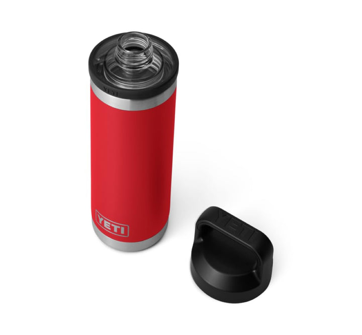 YETI Rambler Trinkflasche 18 oz (532 ml) Rescue Red – Edelstahl Trinkflasche, Wasserflasche Sport mi