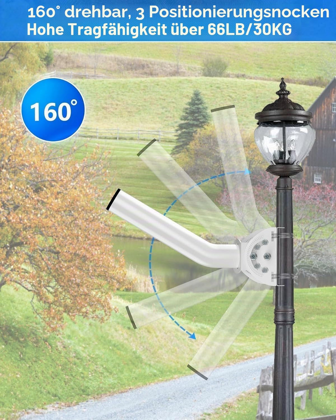 Universal verstellbare TV Antenne Halterung,13" Wetterfeste J Pole Halterung für drahtlose Brückenha