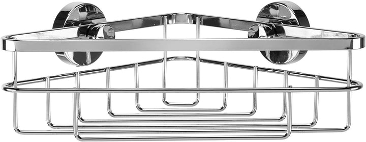 Croydex Brockham Flexi Fix Rost Corner Basket, Silber Eckkorb, Eckkorb