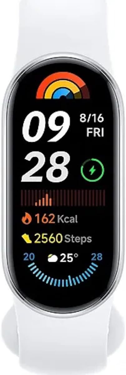 Xiaomi Smart Band 9 Fitness Tracker, AMOLED Display with 1200 Nits, Sp02 Tracking, Sleep and Heart R