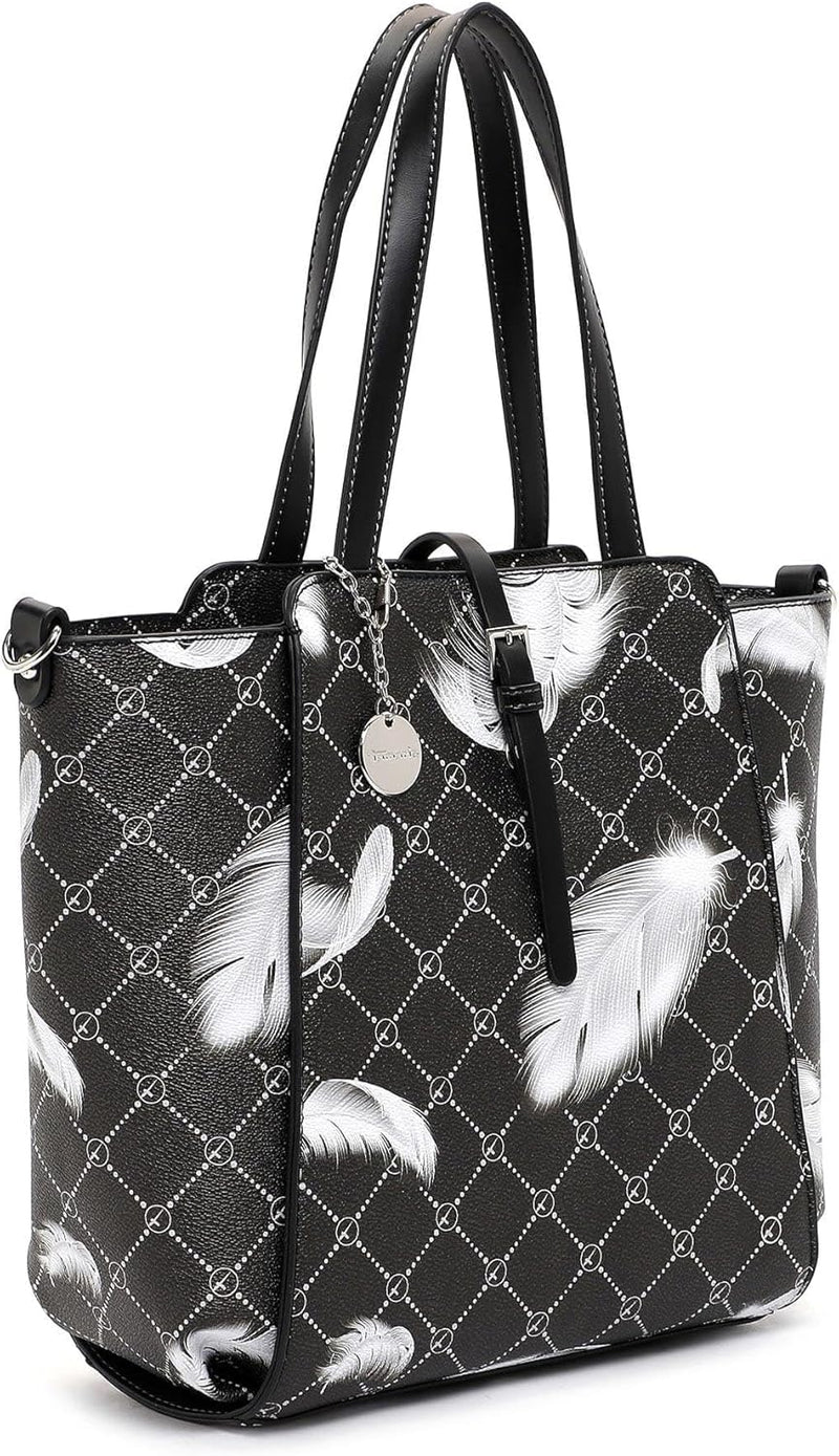 Tamaris Shopper TAS Anastasia 31174 Damen Handtaschen Print Einheitsgrösse Black-feather 193, Einhei