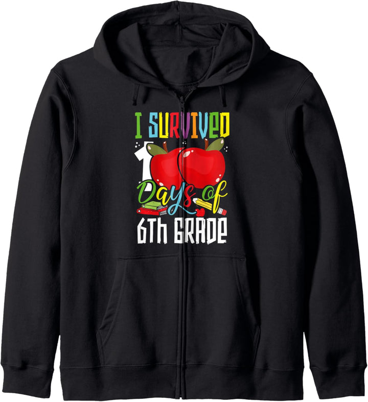 I Survived 100 Days of 6th Grade Kids 100th Day School Gift Kapuzenjacke