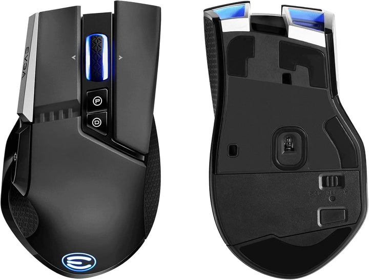 EVGA X20 Gaming Mouse, Wireless, Black, Customizable, 16,000 DPI, 5 Profiles, 10 Buttons, Ergonomic