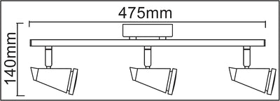 Trango - 3-flammig IP44 LED Badleuchte - In matt-nickel - Dreh und schwenkbar - Als Flurlampe, WC La