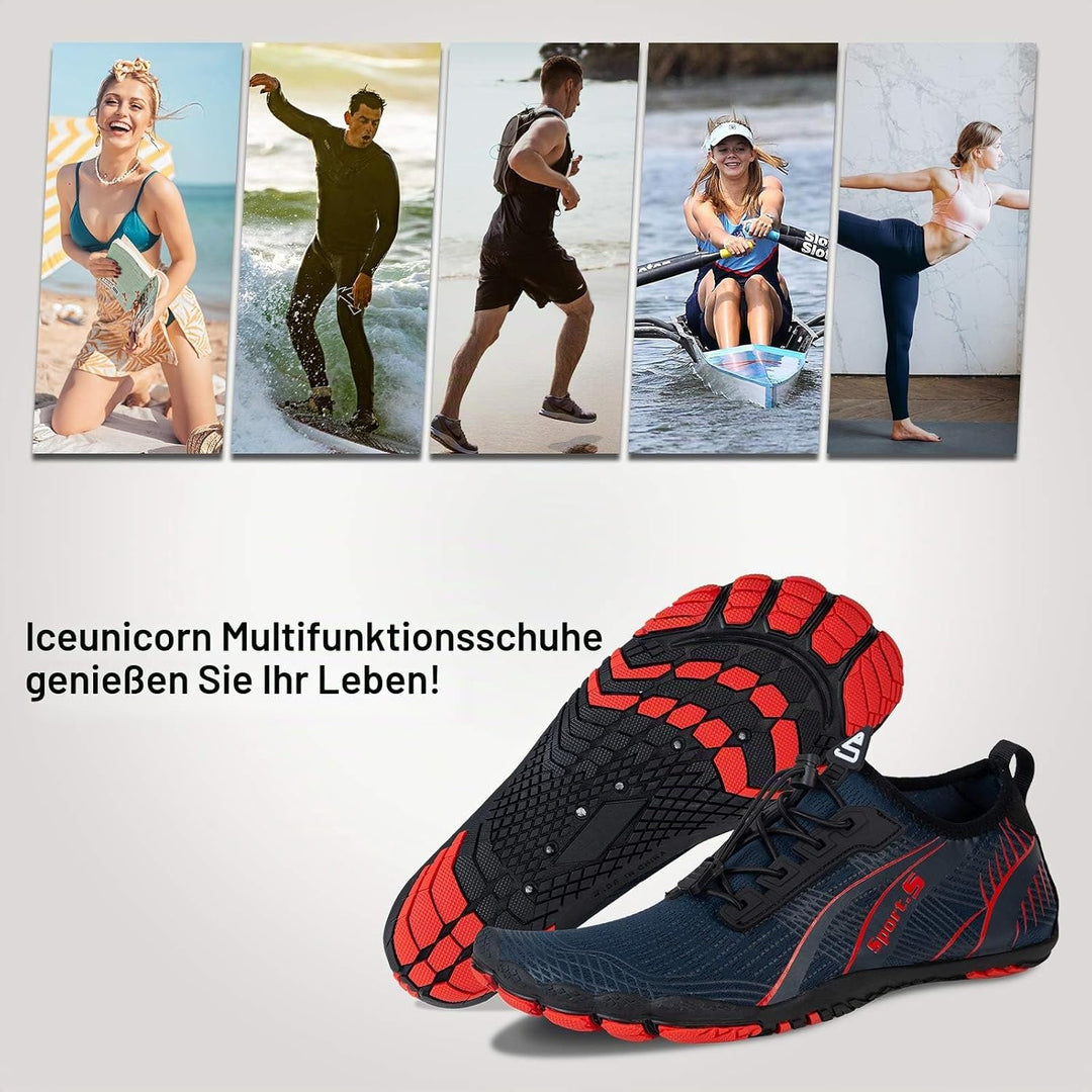 IceUnicorn Barfuss Schuhe Damen Walkingschuhe Barfussschuhe Herren Anfänger Bequeme Atmungsaktiv Ges