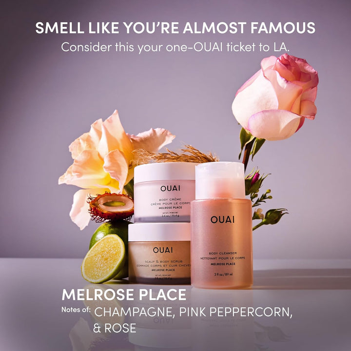 OUAI Scalp & Body Scrub Reisegrösse – Melrose Place – Exfolierendes Körperpeeling mit Zucker & Kokos