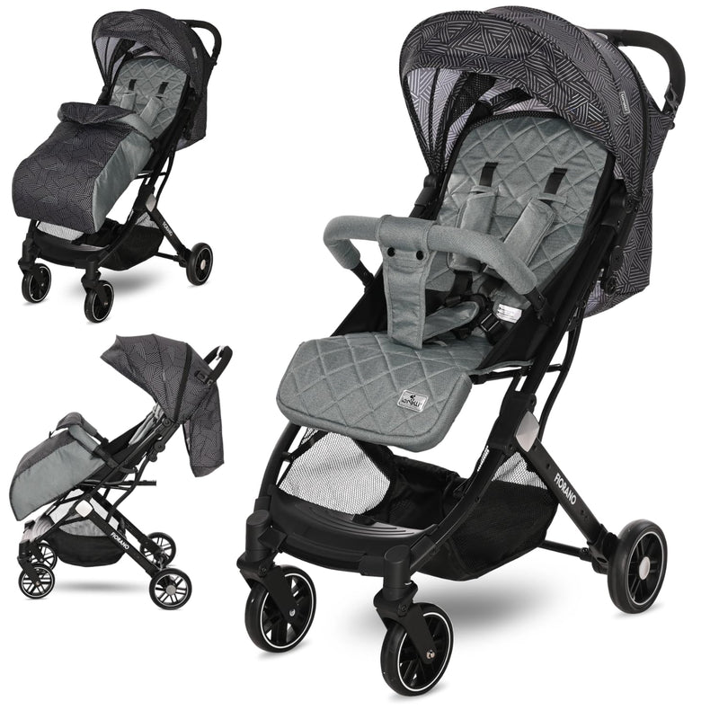 Lorelli Kinderwagen Fiorano, Reisebuggy, Baby Buggy klein zusammenklappbar, leicht, nur 7,5 kg, komp