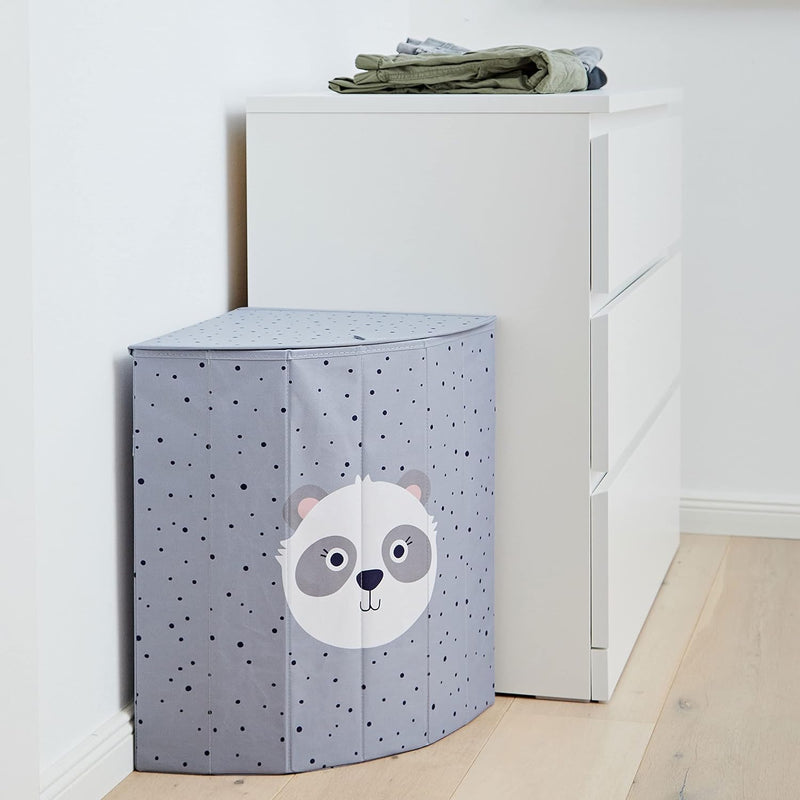 LOVE IT STORE IT Kinder Wäschekorb mit Deckel - Wäschesammler für Kinderzimmer - Verstärkt mit Holz