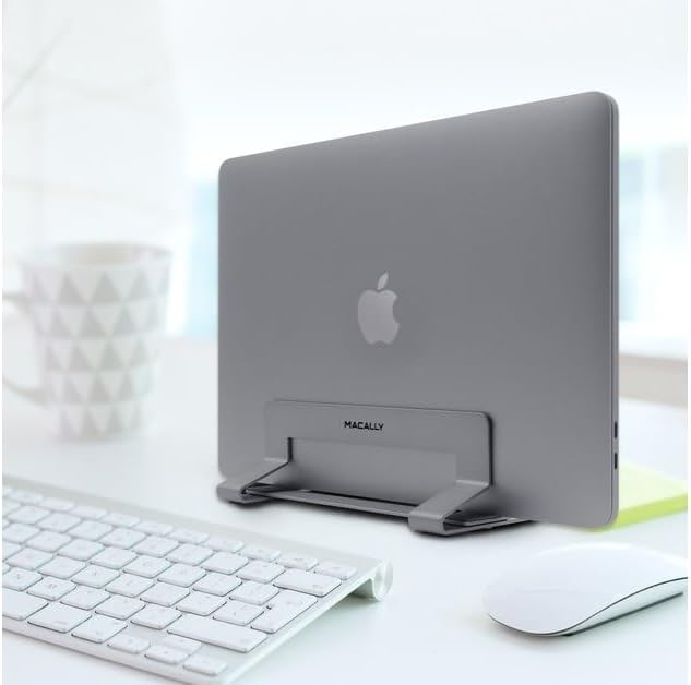 Macally VCSTAND Platzsparender und stilvoller Stahlständer für MacBook, MacBook Air, MacBook Pro und