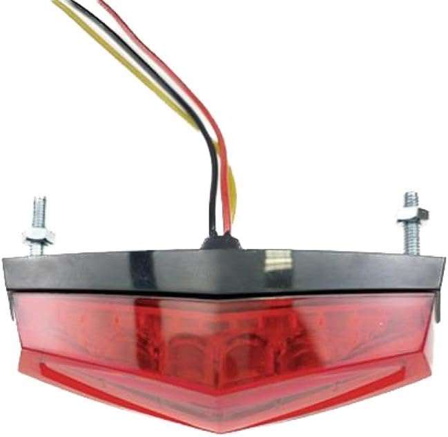 Streetparts24 Universal LED Rücklicht Bremslicht 12V Rot E-Geprüft für Roller, Motorrad, Enduro, Mot