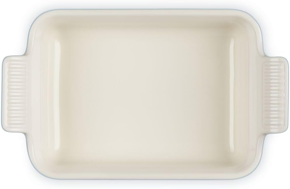 Le Creuset Rechteckige Auflaufform Tradition aus Steinzeug, 19 cm, 1.1 Liter, Chambray, 711021943400