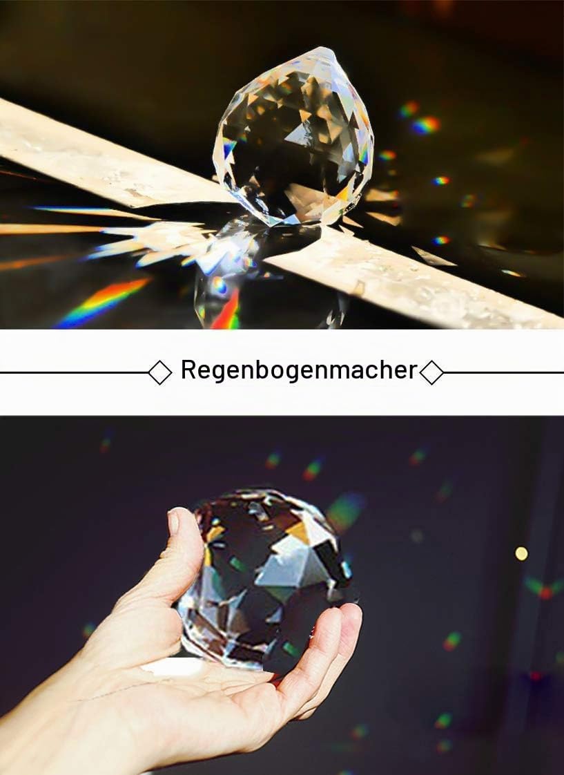 Merrynine transparente Kristallkugelprisma Sonnenlicht fängt Regenbogen Anhänger Hersteller, verwend