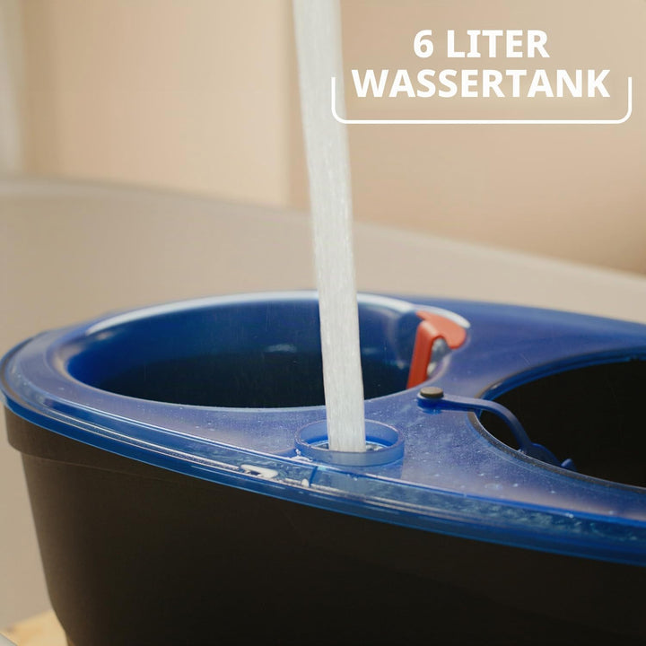 Vileda RinseClean Spin Mop System, trennt sauberes und schmutziges Wasser, müheloses Auswringen, Mik