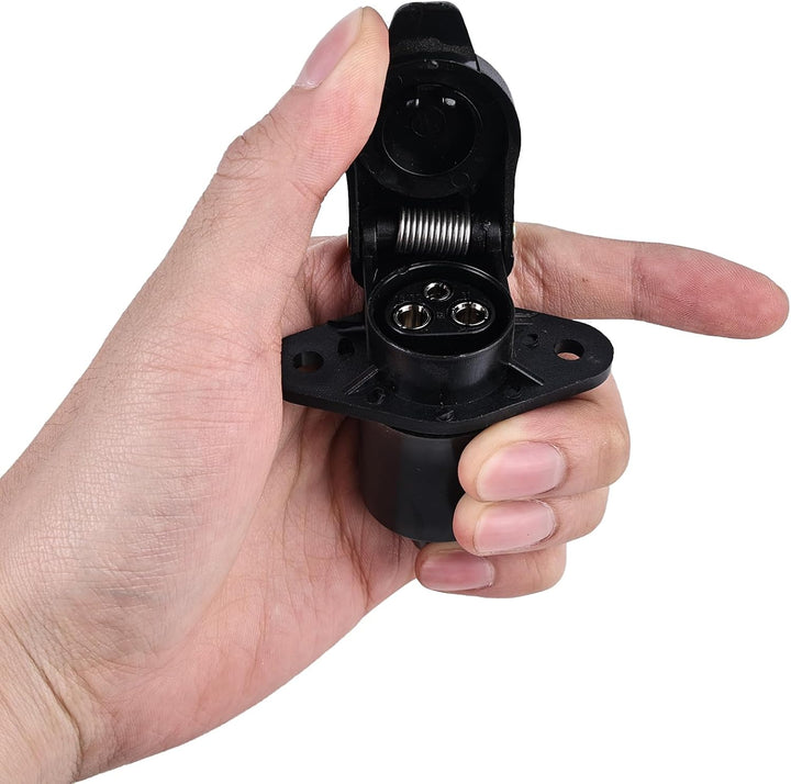 Vegena 4 Stück Stecker 3 Polig und Steckdose 3 Polig, 3 Polig Traktor Stecker Steckdose 12V, Anhänge