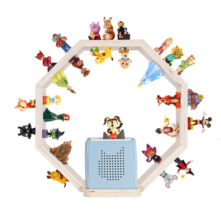 Todeco Tonie-Regal für Toniebox Hörfiguren, Magnetische Aufbewahrung für 60-70 Tonie, Wandregal und