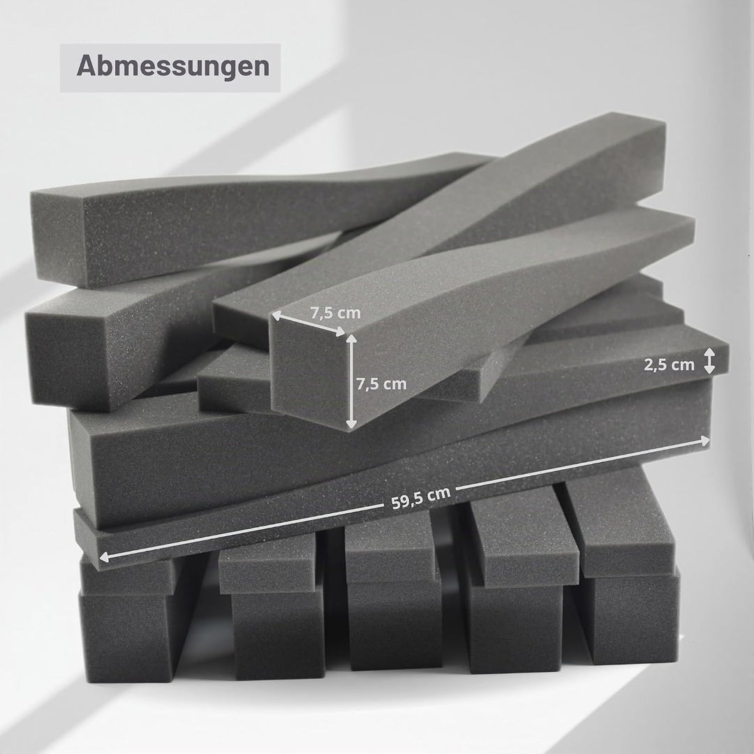 ACOUSPANEL Akustikpaneele Wandpaneele Akustikschaumstoff 24 Einheiten 595x75x75 mm Nicht Vakuum-komp