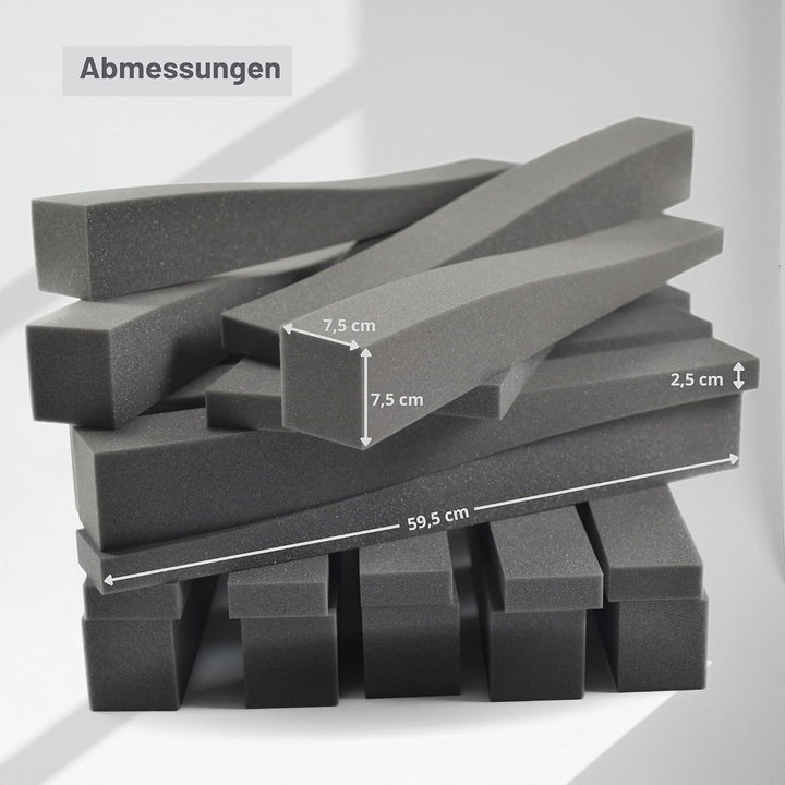 ACOUSPANEL Akustikpaneele Wandpaneele Akustikschaumstoff 24 Einheiten 595x75x75 mm Nicht Vakuum-komp