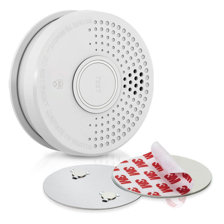 SHD by OneConcept Rauchmelder mit Magnethalterung, 1x Mini-Rauchmelder, Feuermelder mit Batterie, Ra