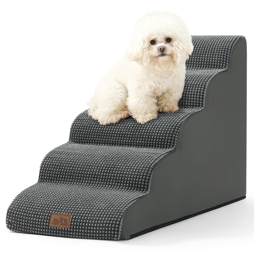 Hundetreppe für Kleine Hunde 57cm, Haustiertreppe für Hochbett aus Hochdichtem Schwamm, Hunde Treppe