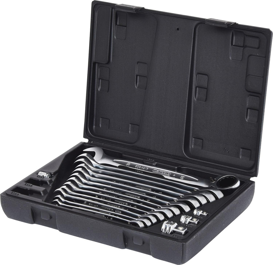 KS Tools 503.4666 GEARplus Ratschenringmaulschlüssel-Satz, umschaltbar,16-tlg Single, Single