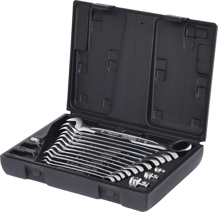 KS Tools 503.4666 GEARplus Ratschenringmaulschlüssel-Satz, umschaltbar,16-tlg Single, Single