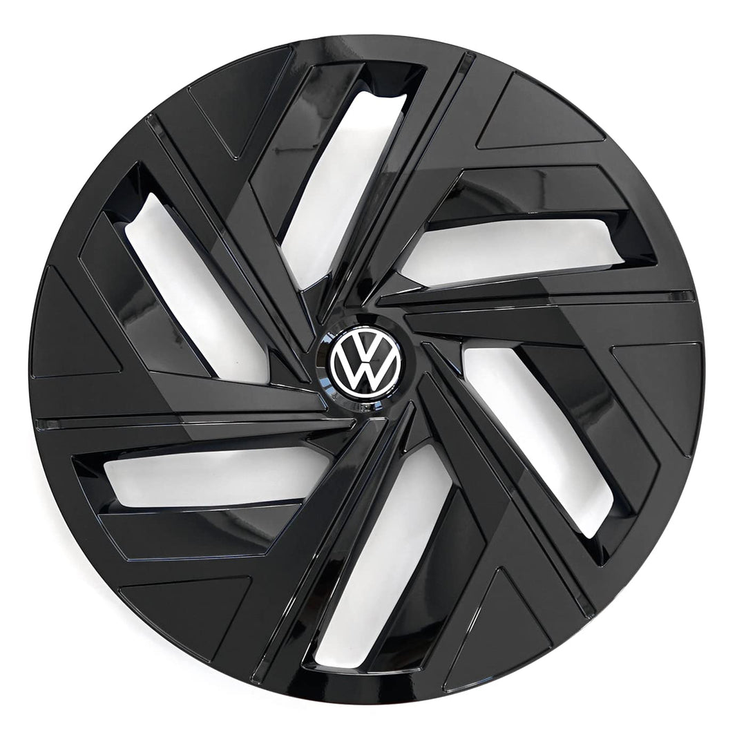 Volkswagen 11A601147DZKC Radkappe (1 Stück) Radzierblende 19 Zoll Radblende Stahlfelge, schwarz hoch