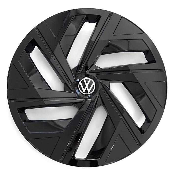 Volkswagen 11A601147DZKC Radkappe (1 Stück) Radzierblende 19 Zoll Radblende Stahlfelge, schwarz hoch