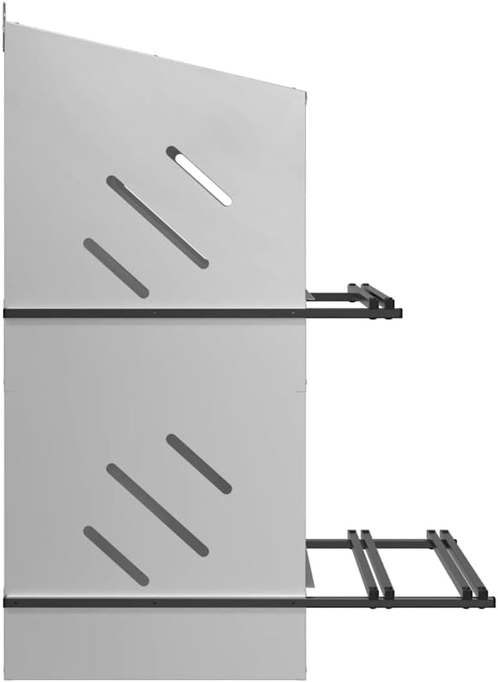 Hühner-Nistkasten aus verzinktem Metall mit 4 Fächern, 54 x 79 x 109,5 cm, mit Sitzstange, Belüftung