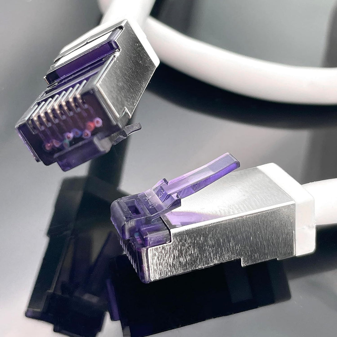 1aTTack.de - 50m - CAT6a Superflex- Ethernet Gigabit LAN Netwerkkabel RJ45 CAT6 A Patchkabel 10000 M