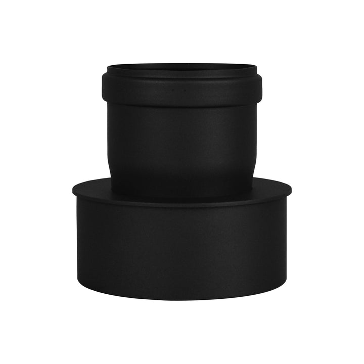 LANZZAS Pelletrohr Erweiterung von Ø 80 mm auf Ø 120 mm in schwarz Pelletrauchrohr Pelletofenrohr Pe