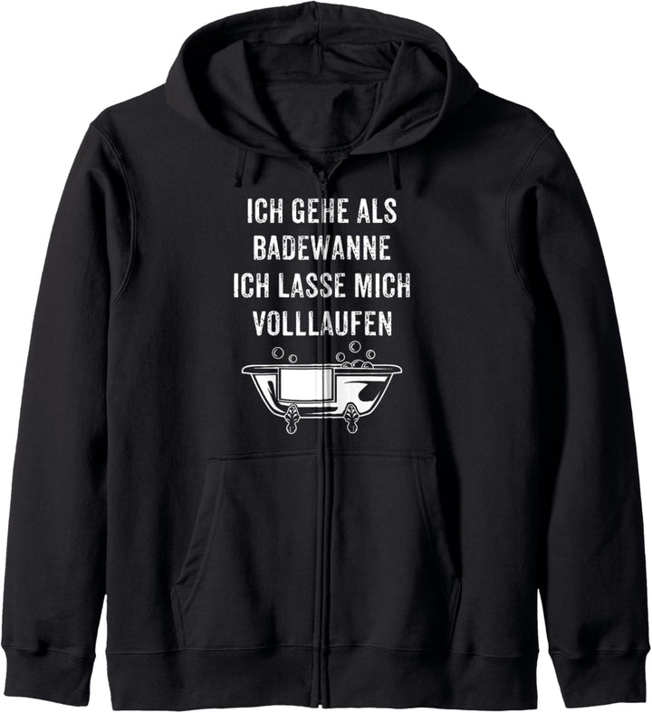 Karneval Fasching Lustiges Kostüm Ich gehe als Badewanne Kapuzenjacke