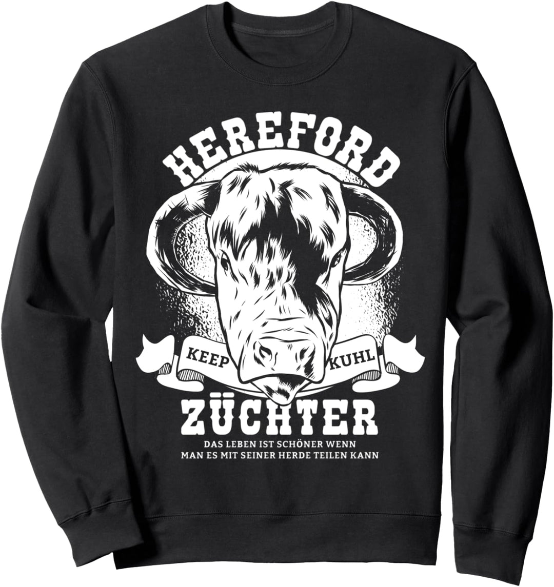 Witziges & Cooles Hereford Rind Kuh I Landwirt Geschenk Idee Sweatshirt