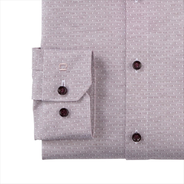 OLYMP Herren Oberhemd Langarm No.Six.24.Seven,Twill,super Slim,Modern Kent 43 Dunkelrot 39, 43 Dunke