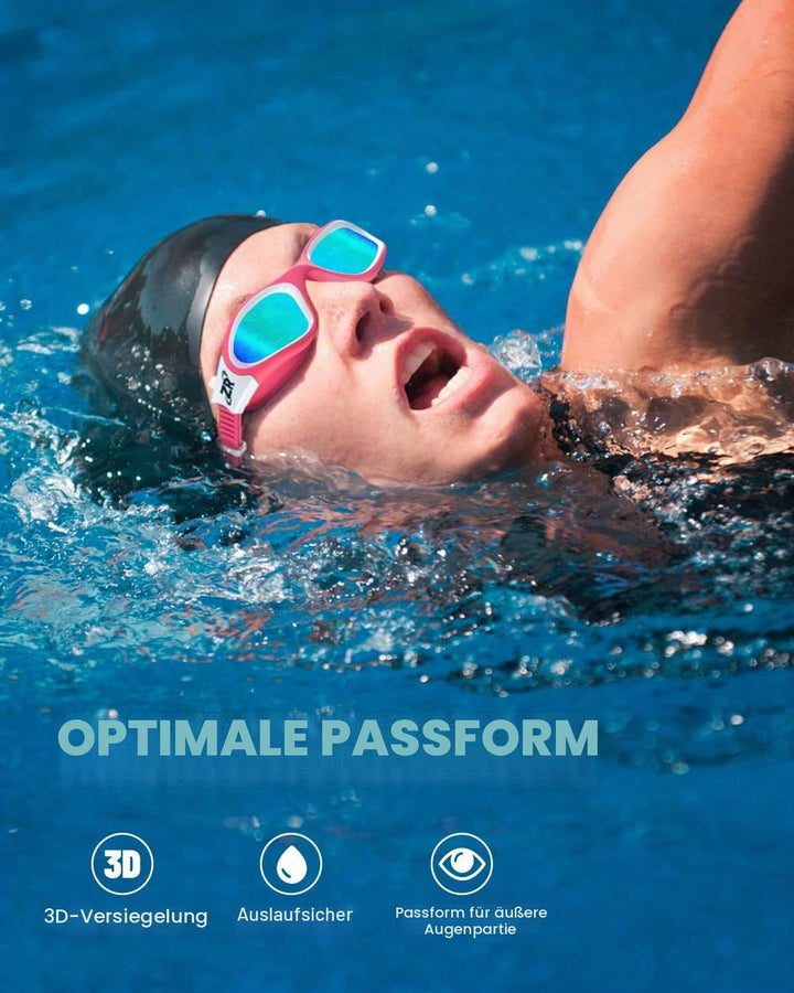 ZIONOR G1 - Polarisierte Schwimmbrille für Unisex und Erwachsene und Damen, beschlagfrei, 100% UV-Sc