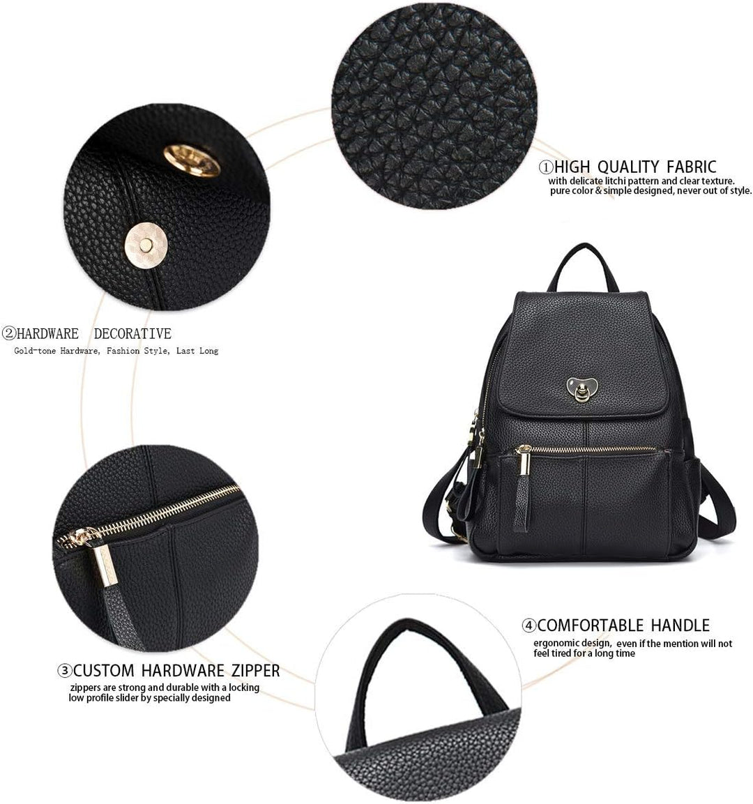 BUKESIYI Damen Tasche Rucksack Handtasche Frauen backpack Klein Anti Diebstahl Schulrucksack Laptop