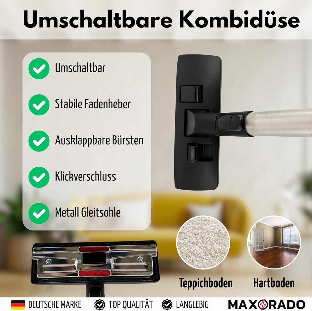 Rohr Staubsauger Bodendüse Schlauch Griff kompatibel mit Miele S8 S8000 C3 Complete & C3 Compact z.B
