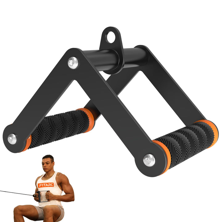Fitarc Double D Row Handle Cable Attachments for Gym-Orange