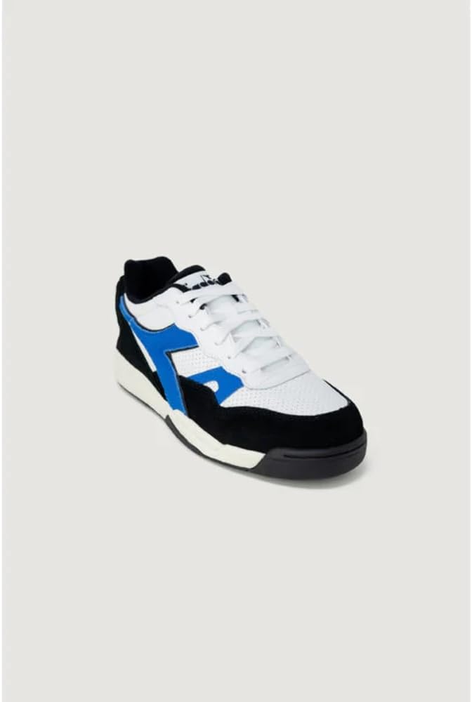 Diadora Winner Herren Sneaker Weiss 40 EU D0611 White Black Indigo Bunting, 40 EU D0611 White Black