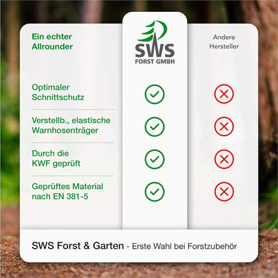 Profi Schnittschutzlatzhose KWF Latzhose Schnittschutzhose Forsthose- Gr. 46, Grün Orange, 46