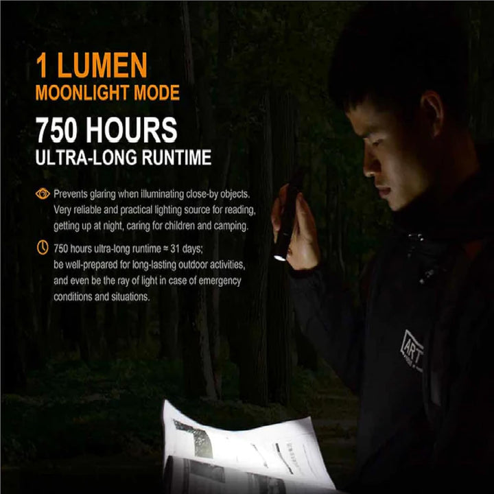 fenix 446 UC35 V 2 LED-Taschenlampe, Flashlight 1000 Lumen, Micro-USB, Schwarz
