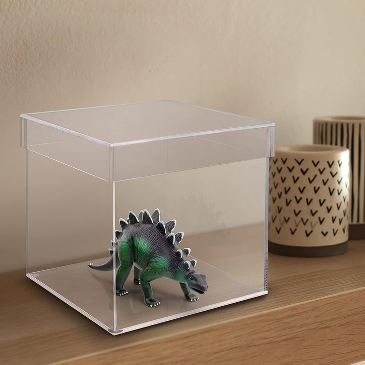 BELLE VOUS 5-Seitige Acrylbox mit Deckel - 20 x 20 x 20,5 cm - Kleine Transparente Box für Zuhause,