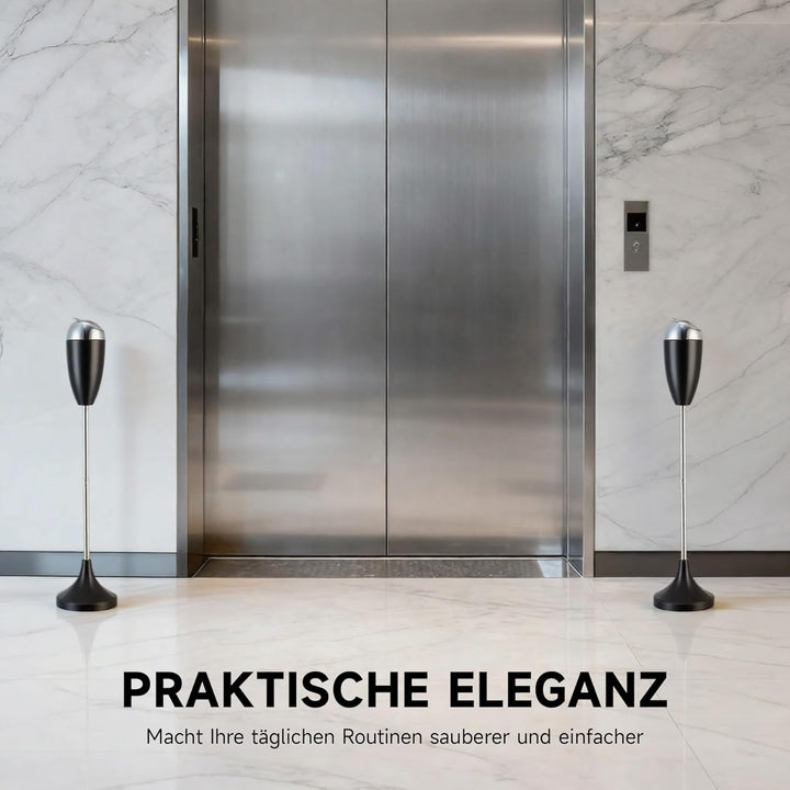 CO-Z Standaschenbecher Edelstahl Aschenbecher mit Deckel für Drinnen Höhenverstellbar Stand Aschenbe