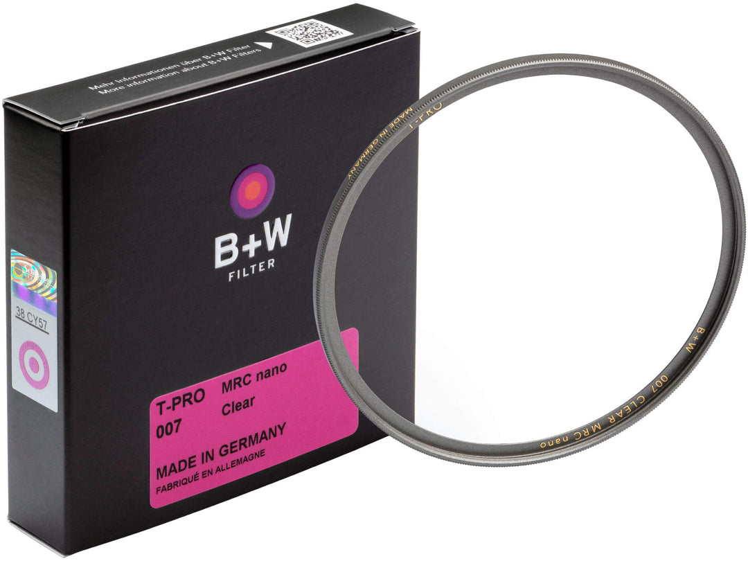 B&W 007 Schutz-Filter, Clear Filter T-Pro, Titan-Finish, MRC Nano, 16x vergütet, super Slim, Premium