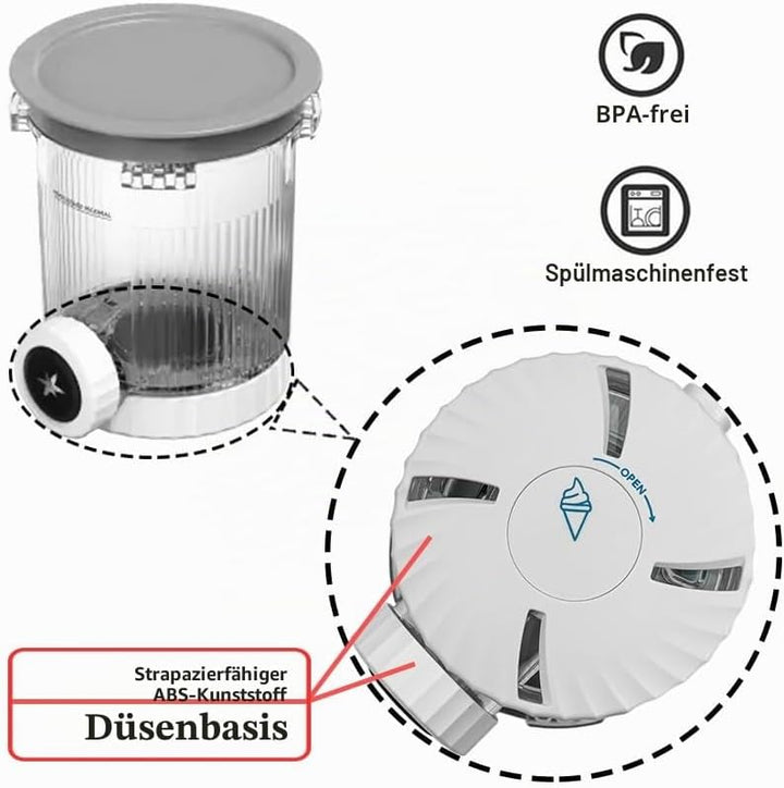 2er-Pack Behälter für Ninja Swirl by CREAMi Softeis Eismaschine, Eisbehälter Becher mit Deckel Zubeh