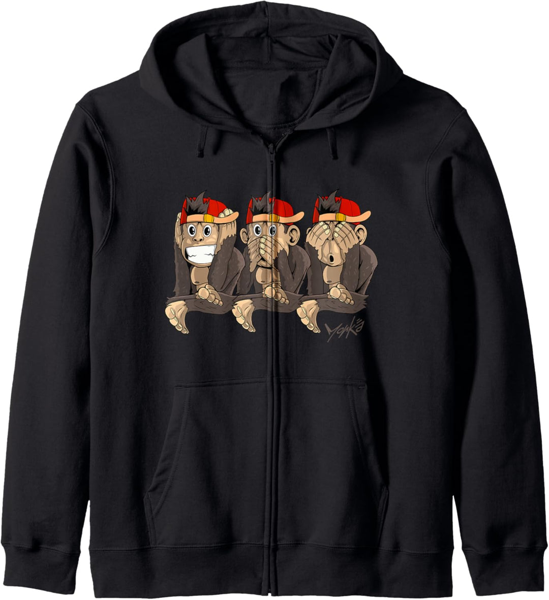 3 Affen - Nichts sehen, hören und sagen Kapuzenjacke